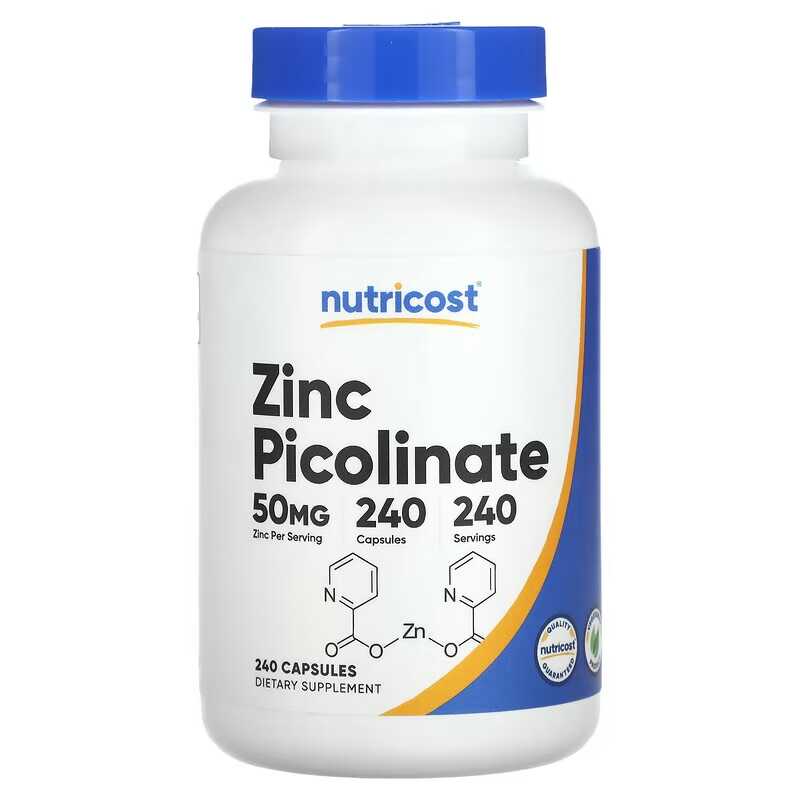 Zinc Supplement 50Mg - Zinc Picolinate 50 Mg 240 Tablet