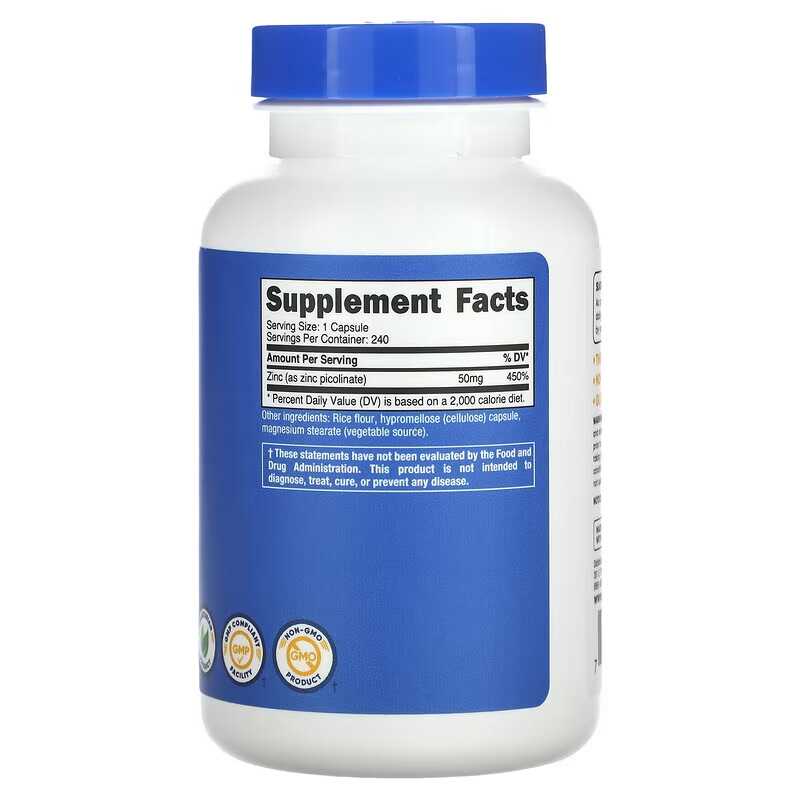Zinc Picolinate 50 Mg 240 Tabl - Zinc Supplement 50Mg ulasan dan harga
