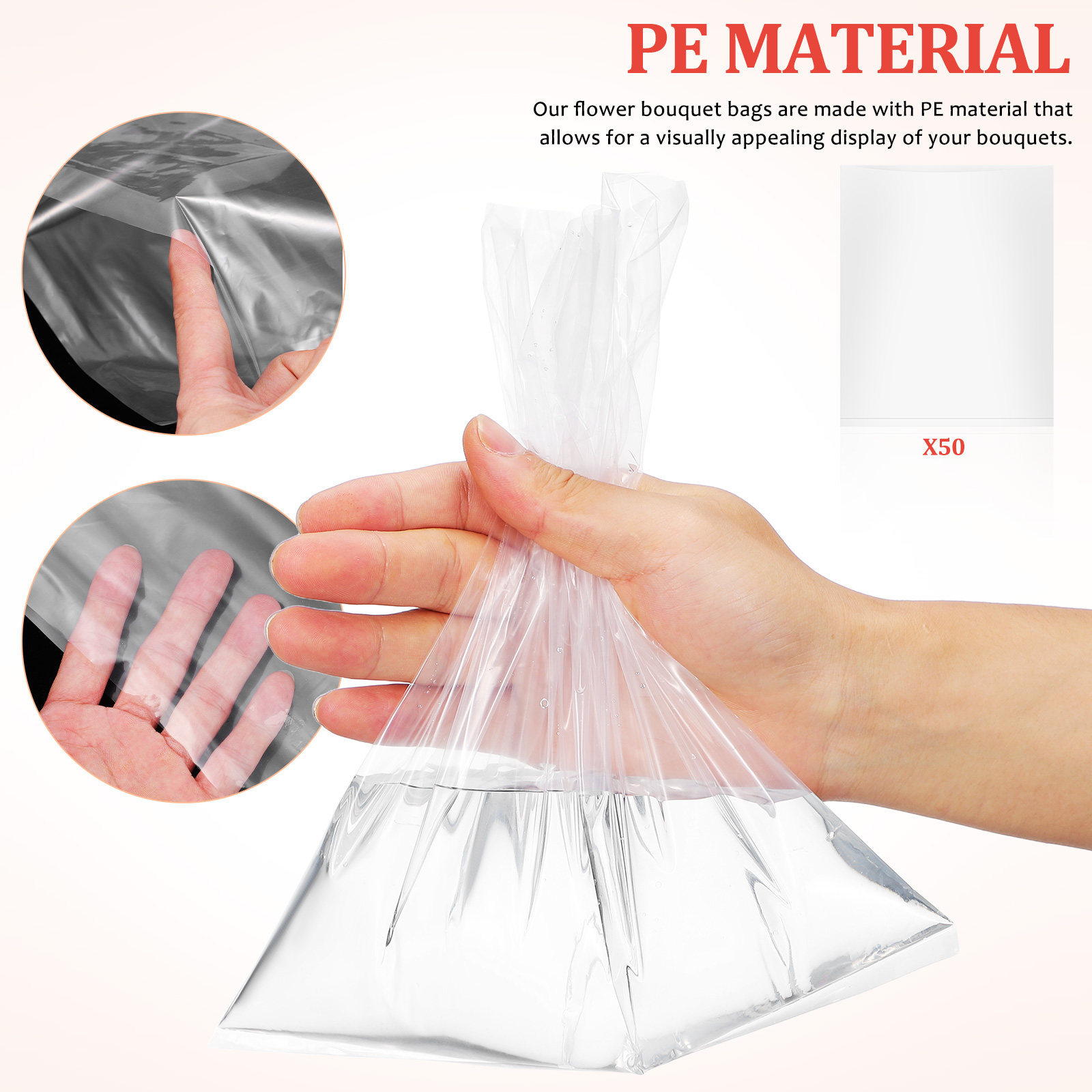 50 Buah Tas Bunga Plastik Tas  - Nutrition & Fitness Hub ulasan dan harga