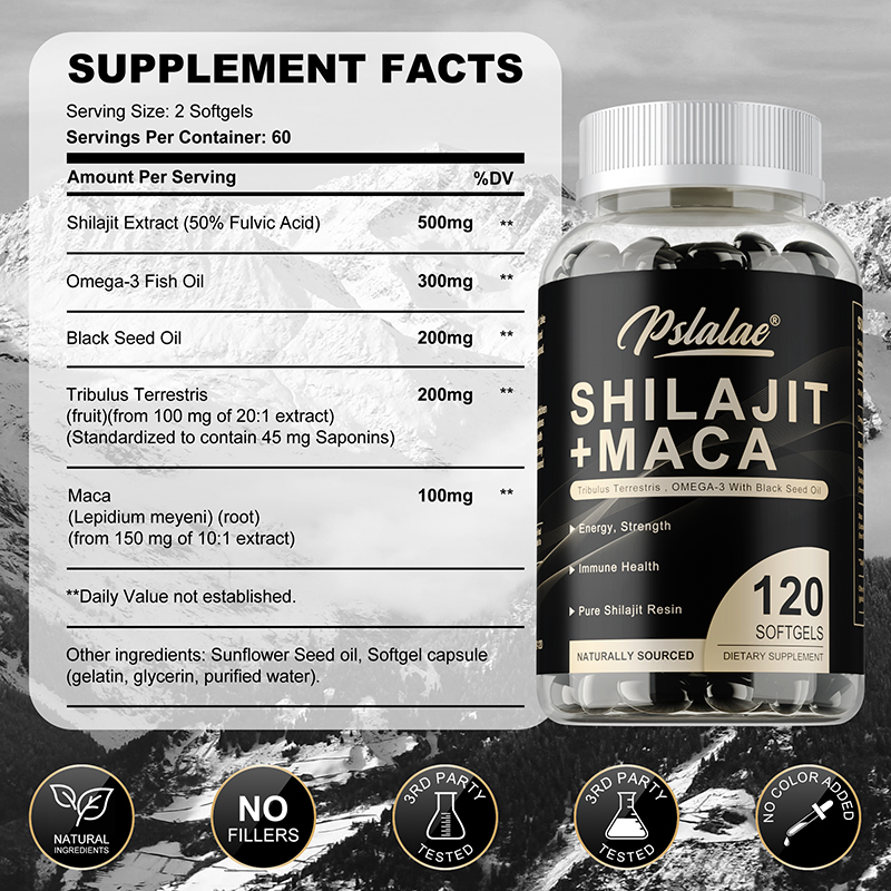 Shilajit + Maca - Meningkatkan - Black Seed Oil Capsule ulasan dan harga
